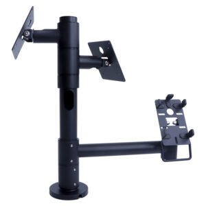Dual Screen VESA Mount Stand with POS Cash Register Stand Pole