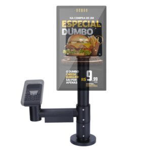 Height POS Pole Stand Cable Management Vesa Mount 75x75/100x100mm