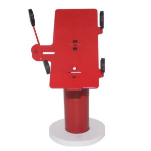Red Metal Credit Card Holder Rotatable Pos Card Machine Stand